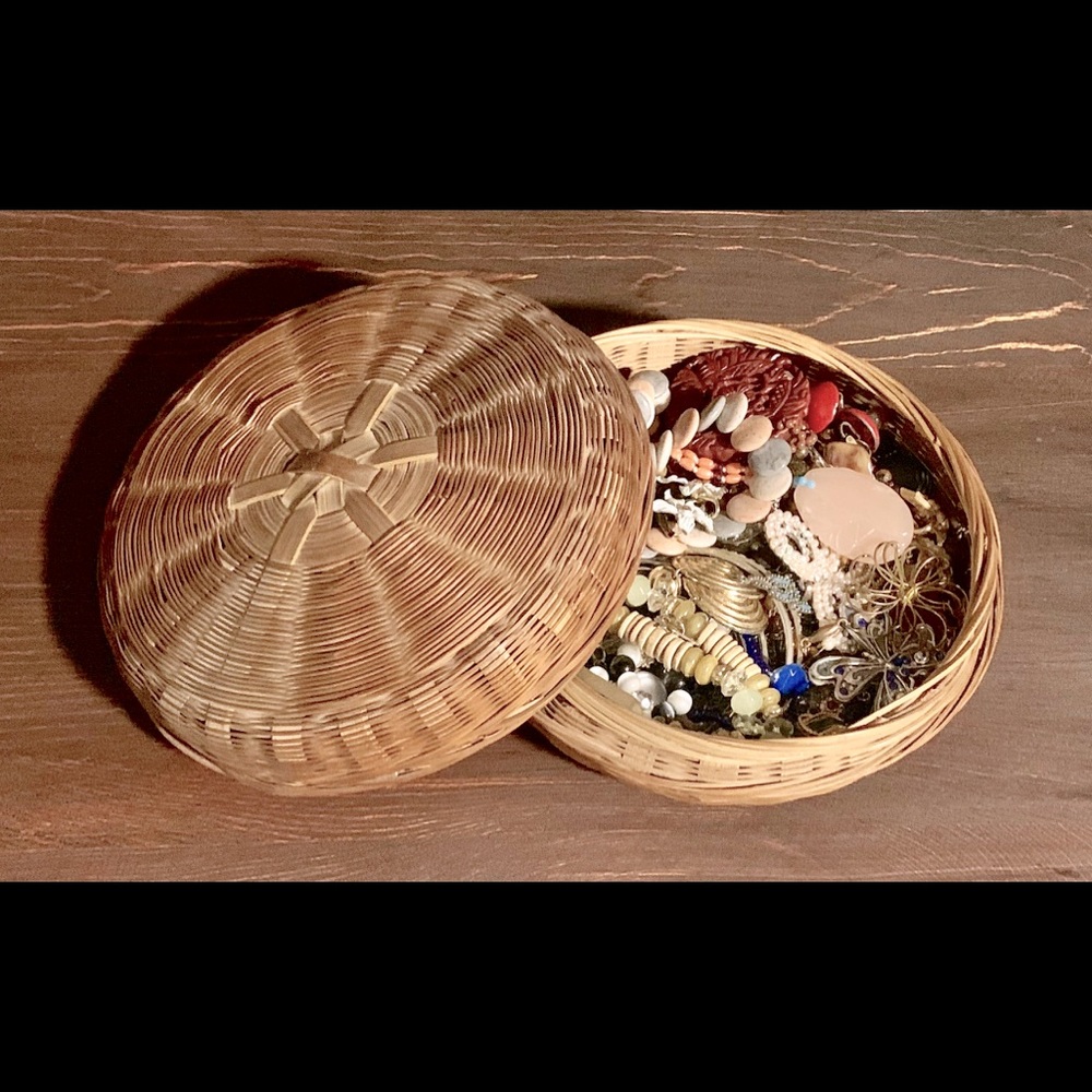 Vintage Jewelry Mystery Basket